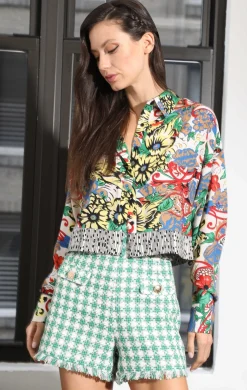 Tops>Walter Baker Alana Top, Amalfi Scarf