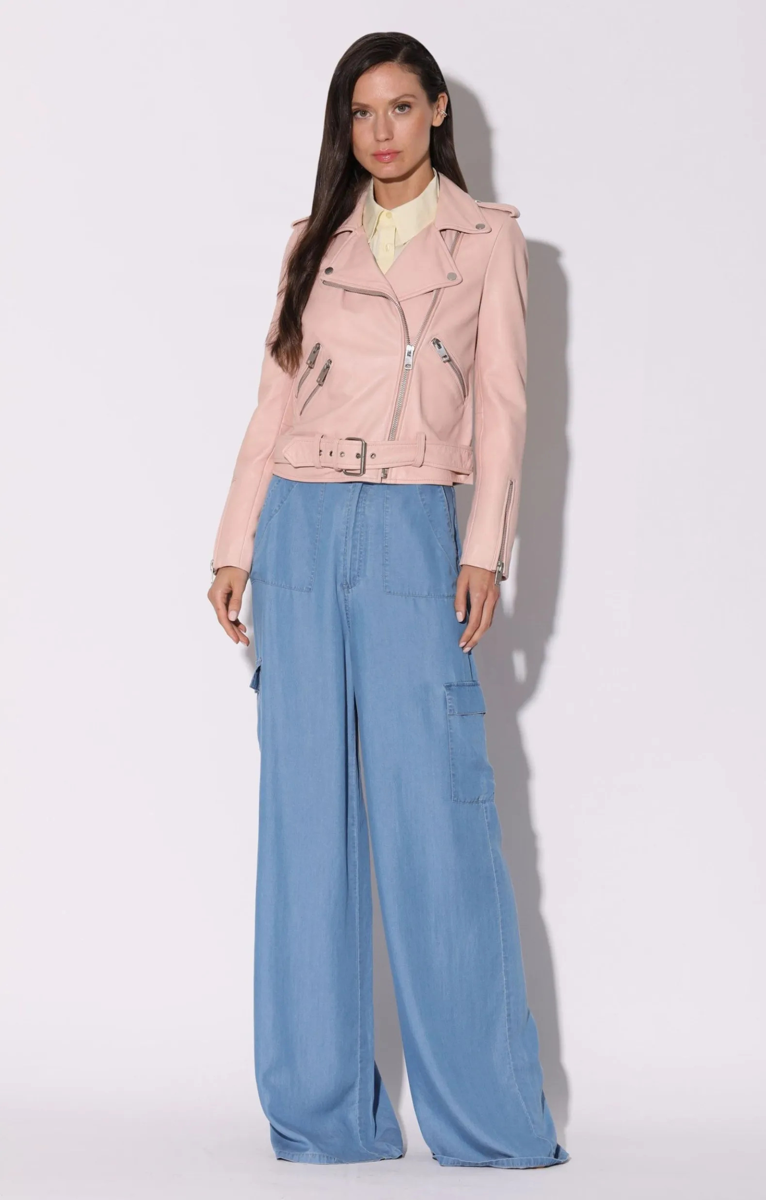 Leather>Walter Baker Allison Jacket, Ballet-Leather