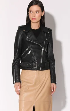 Jackets>Walter Baker Allison Jacket, Black-Leather