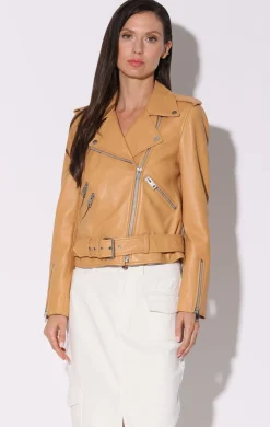 Leather>Walter Baker Allison Jacket, Macaroon-Leather
