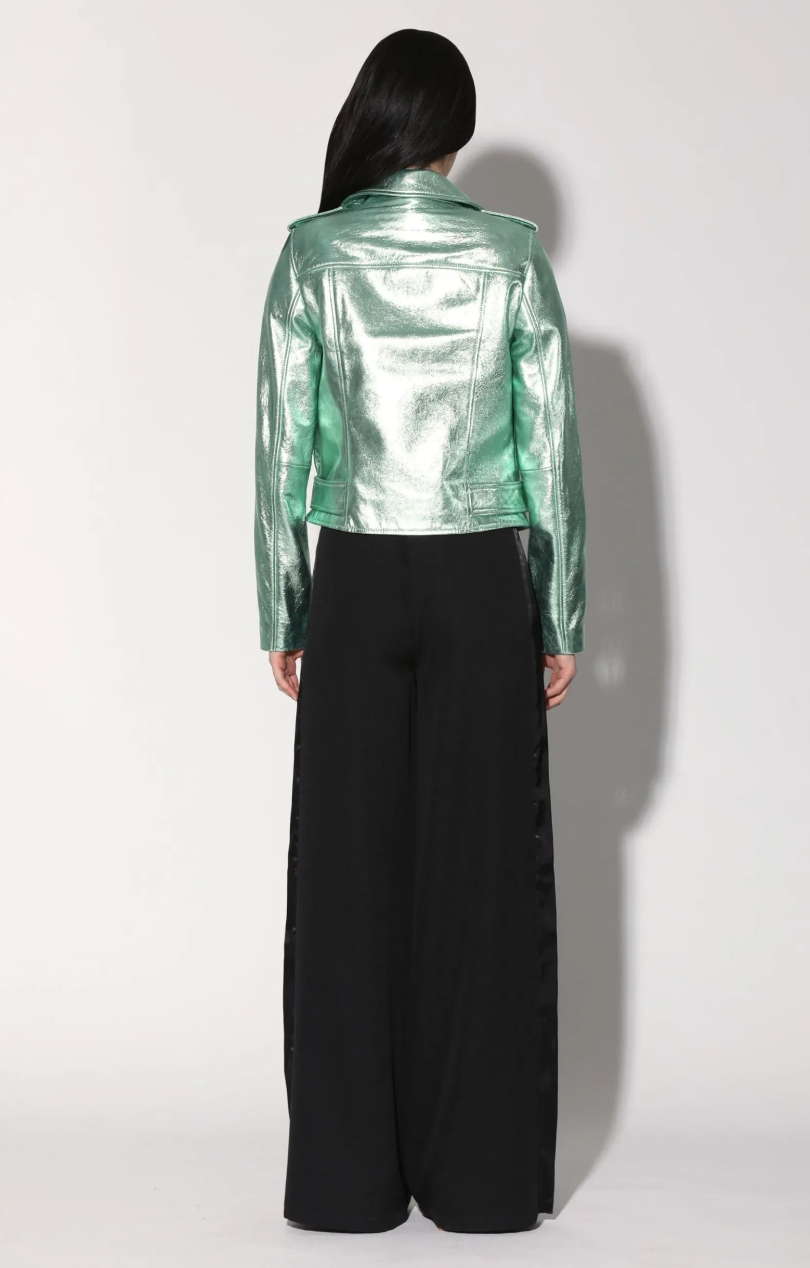 Leather>Walter Baker Allison Jacket, Mint Metallic-Leather