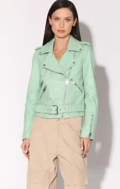 Leather>Walter Baker Allison Jacket, Pistachio-Leather