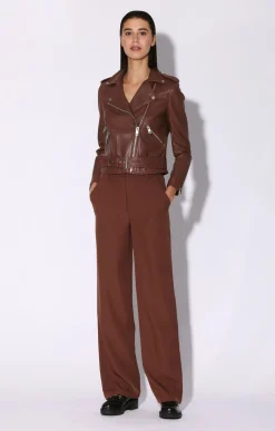 Leather>Walter Baker Allison Jacket, Walnut-Leather