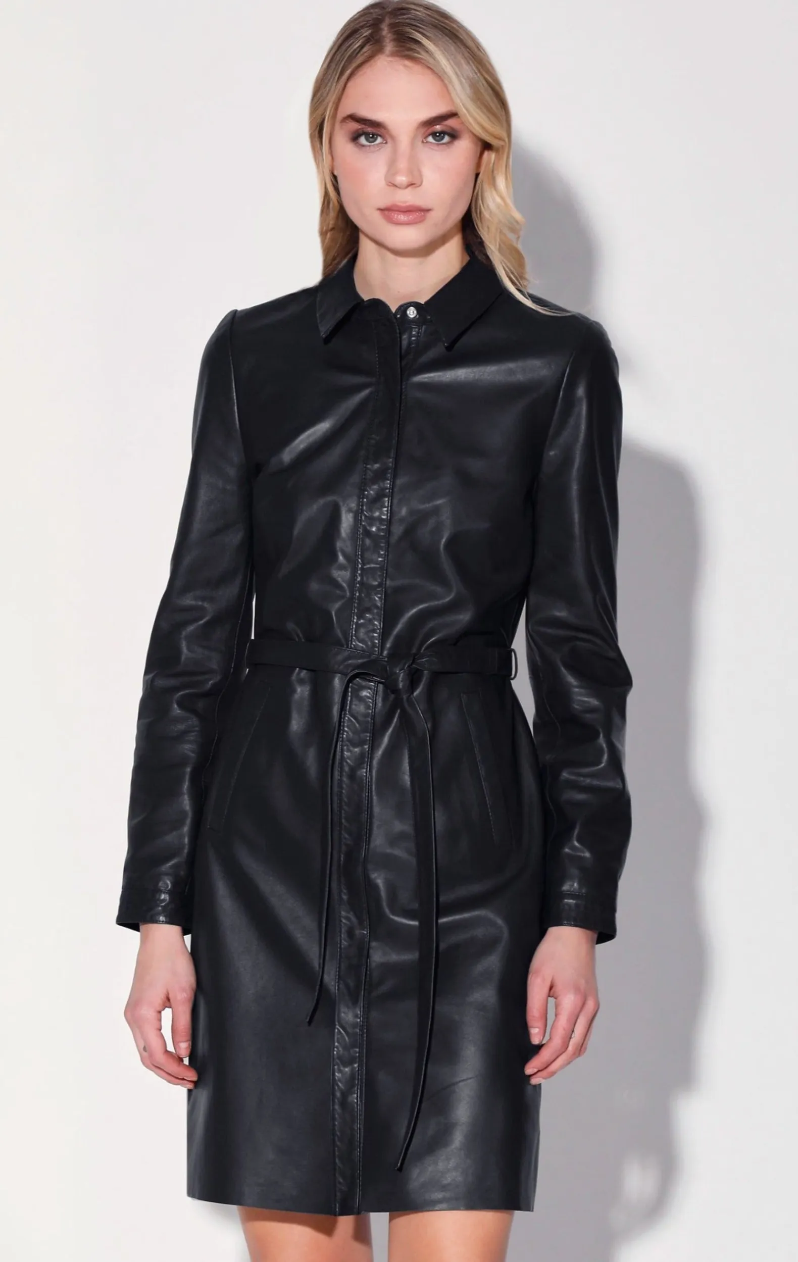 Dresses>Walter Baker Clara Dress, Black-Leather