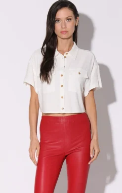 Tops>Walter Baker Clarissa Top, Ivory