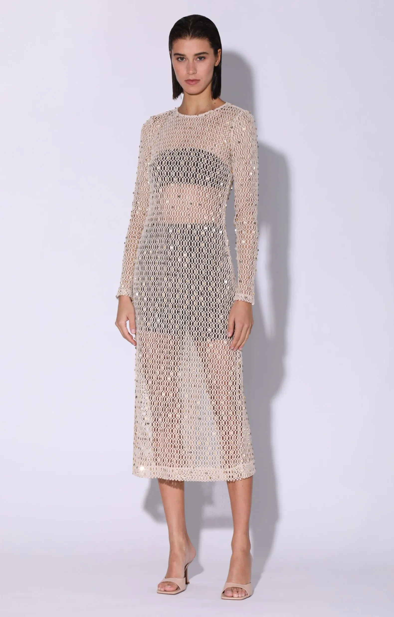 Dresses>Walter Baker Coco Dress, Crochet Sequin