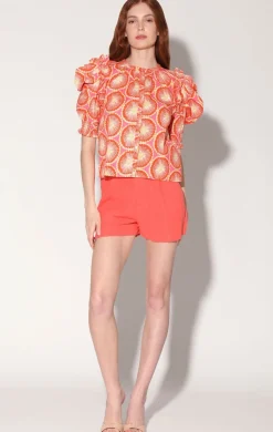 Tops>Walter Baker Colleene Top, Orange Blossom