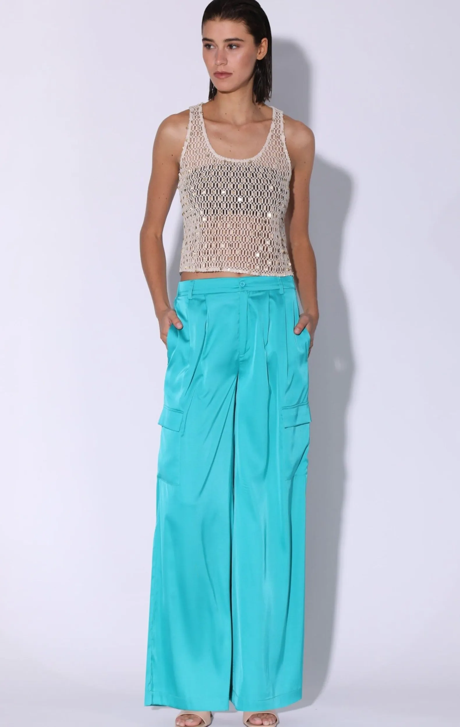 Bottoms>Walter Baker Denver Pant, Turquoise