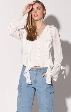 Tops>Walter Baker Francesca Top, Off White
