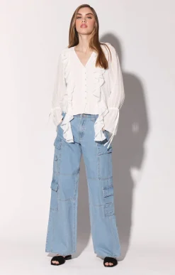 Tops>Walter Baker Francesca Top, Off White