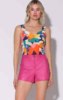 Tops>Walter Baker Hollene Top, Citrus Canopy