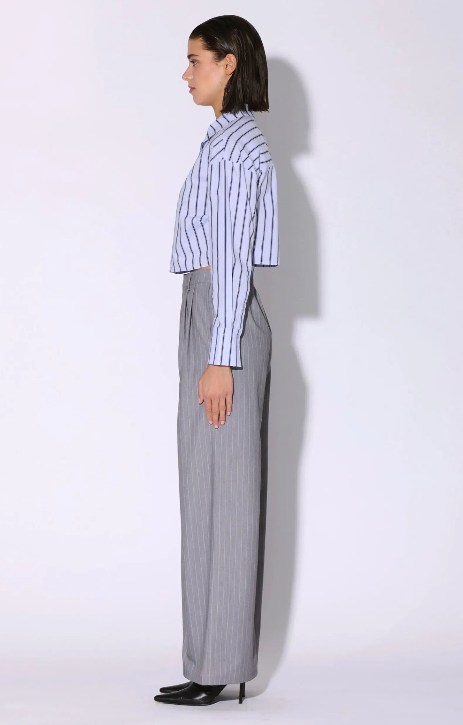 Bottoms>Walter Baker Kaiden Pant, Heather Pin Stripe