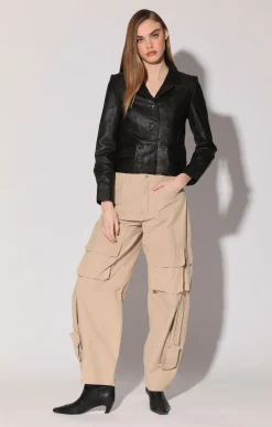 Leather>Walter Baker Karter Jacket, Black-Leather