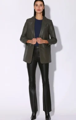 Leather>Walter Baker Kiki Blazer, Moss-Leather