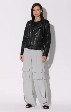 Leather>Walter Baker Kingsley Jacket, Black-Vt Leather