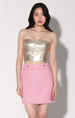 Bottoms>Walter Baker Laurette Skirt, Paris Pink Tweed