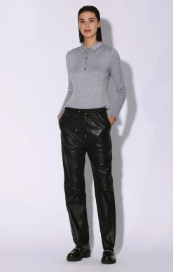 Leather>Walter Baker Levie Pant, Black-Leather
