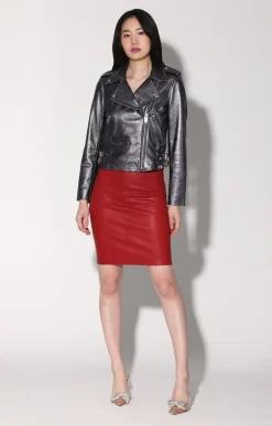 Leather>Walter Baker Liz Jacket, Gunmetal-Leather