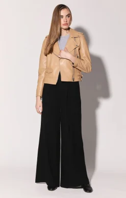 Leather>Walter Baker Liz Jacket, Latte-Leather