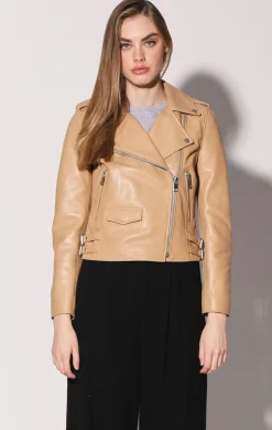 Jackets>Walter Baker Liz Jacket, Latte-Leather