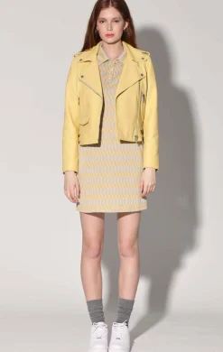 Jackets>Walter Baker Liz Jacket, Pale Yellow-Leather