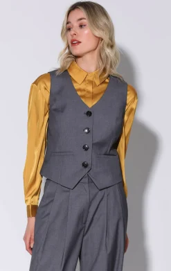 Tops>Walter Baker Luanna Vest, Grey