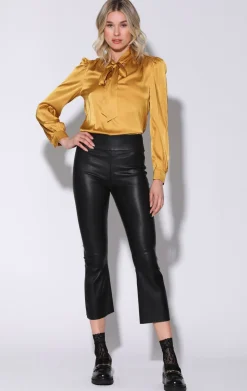 Bottoms>Walter Baker Luisa Pant, Black-Stretch Leather