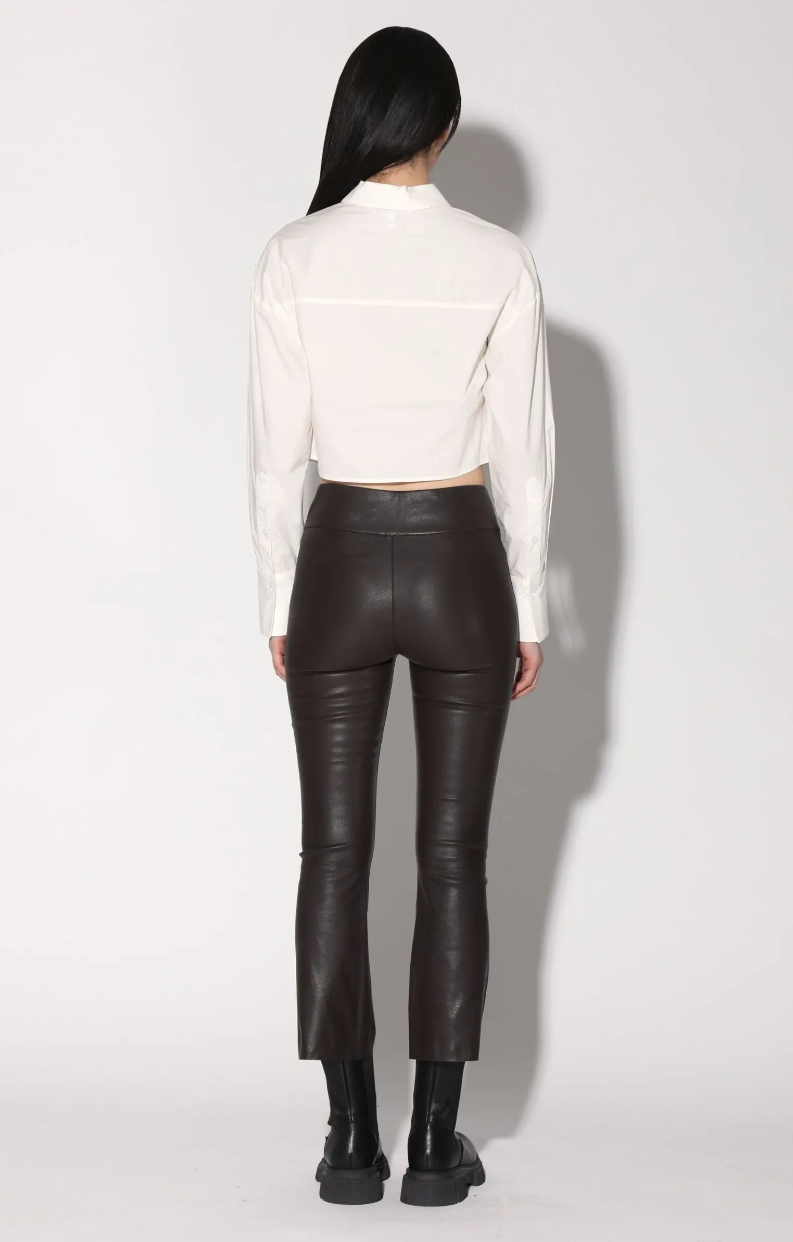 Bottoms>Walter Baker Luisa Pant, Mocha-Stretch Leather