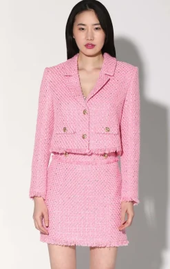 Jackets>Walter Baker Lyona Jacket, Paris Pink Tweed