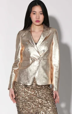 Leather>Walter Baker Marley Blazer, Gold-Leather