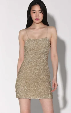Dresses>Walter Baker Maya Dress, Gold Rush Sequin