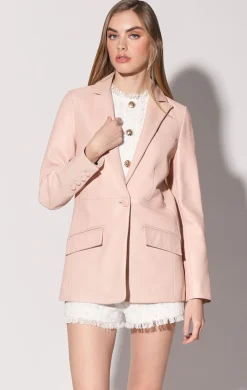 Leather>Walter Baker Mia Blazer, Ballet-Leather