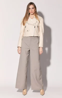 Leather>Walter Baker Milan Jacket, Oyster-Leather