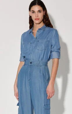 Tops>Walter Baker Nessa Shirt, Medium Wash