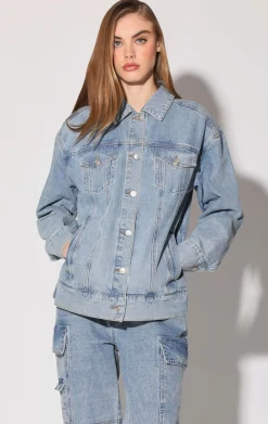 Jackets>Walter Baker Raelynn Jacket, Light Wash