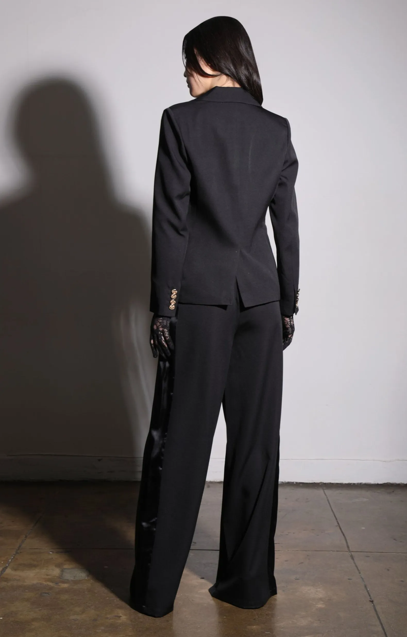 Jackets>Walter Baker Rebecca Blazer, Black Tux Suiting