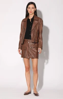 Jackets>Walter Baker Sammy Jacket, Teak-Leather