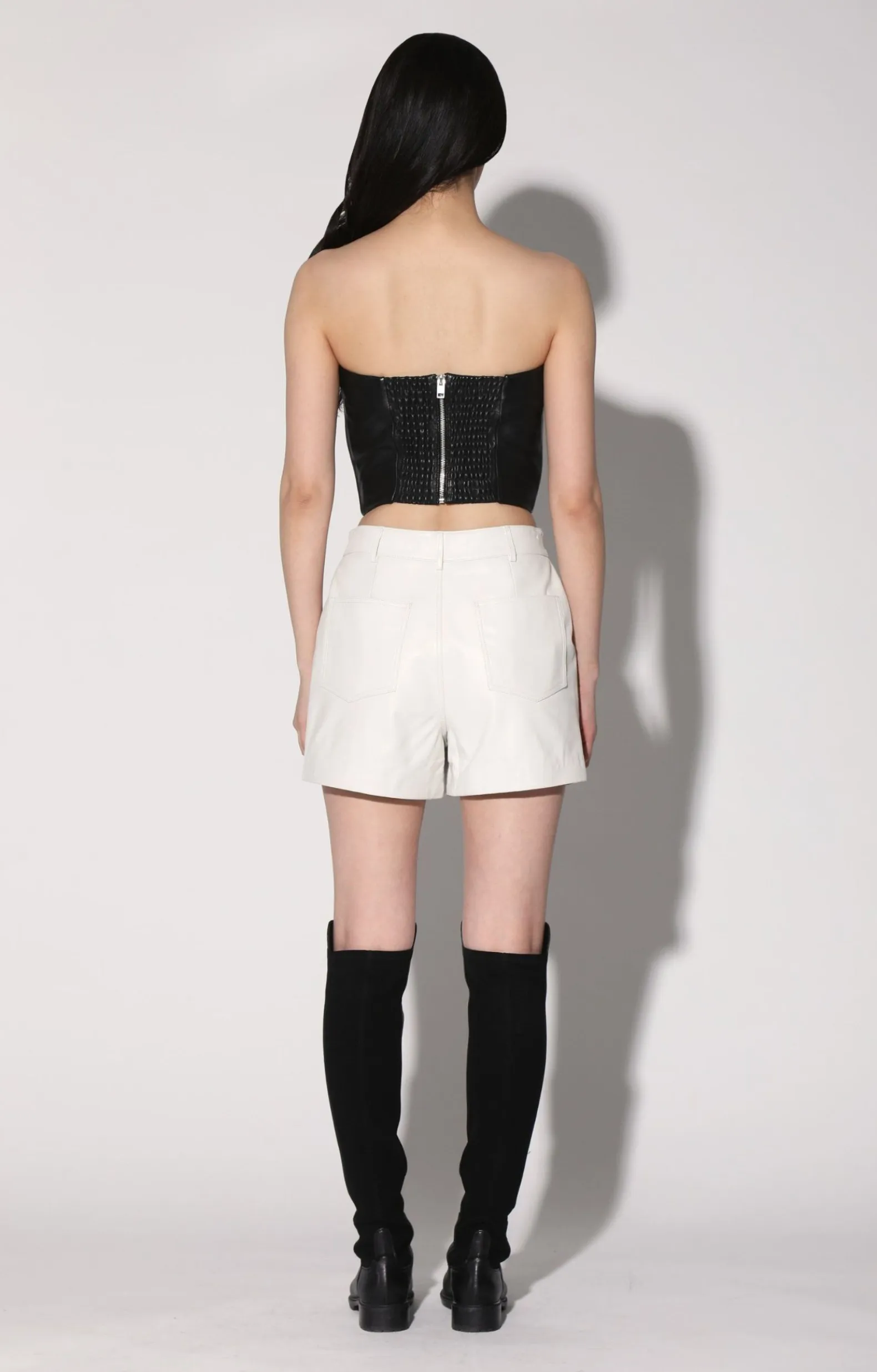 Bottoms>Walter Baker Sarah Short, Bright White-Leather