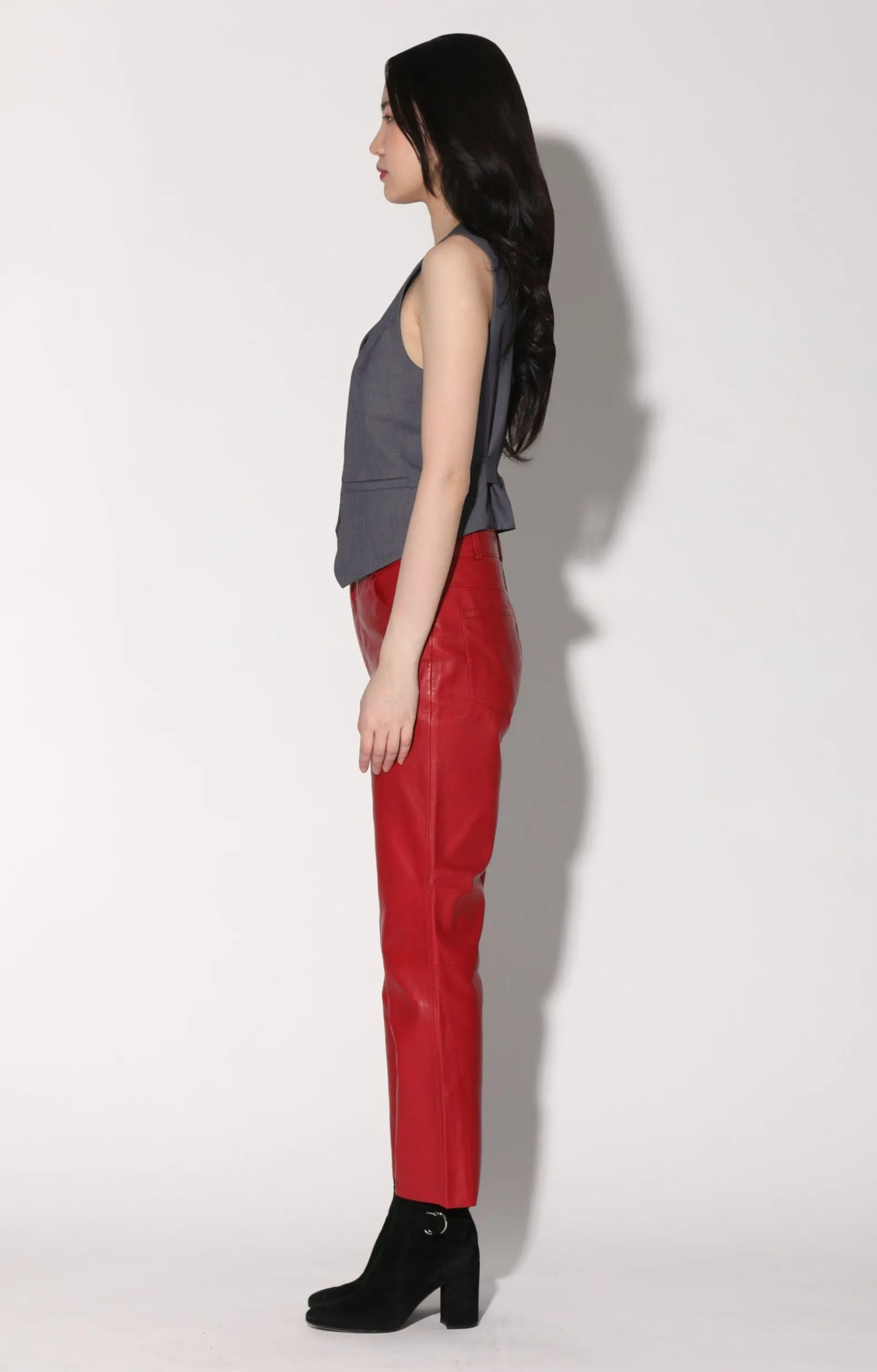 Bottoms>Walter Baker Selma Pant, Red-Leather
