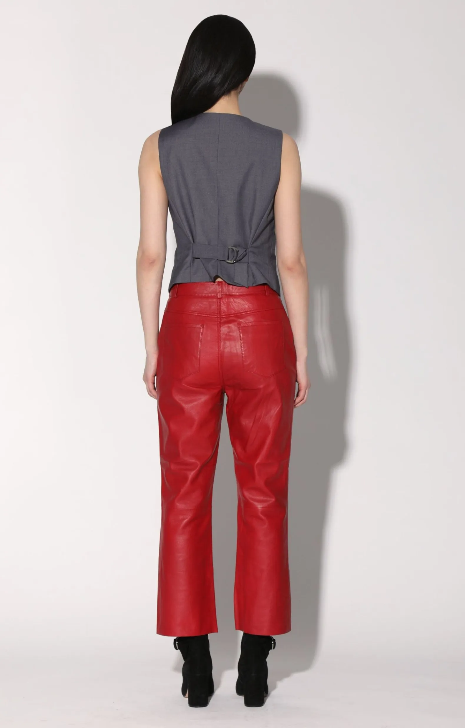 Bottoms>Walter Baker Selma Pant, Red-Leather