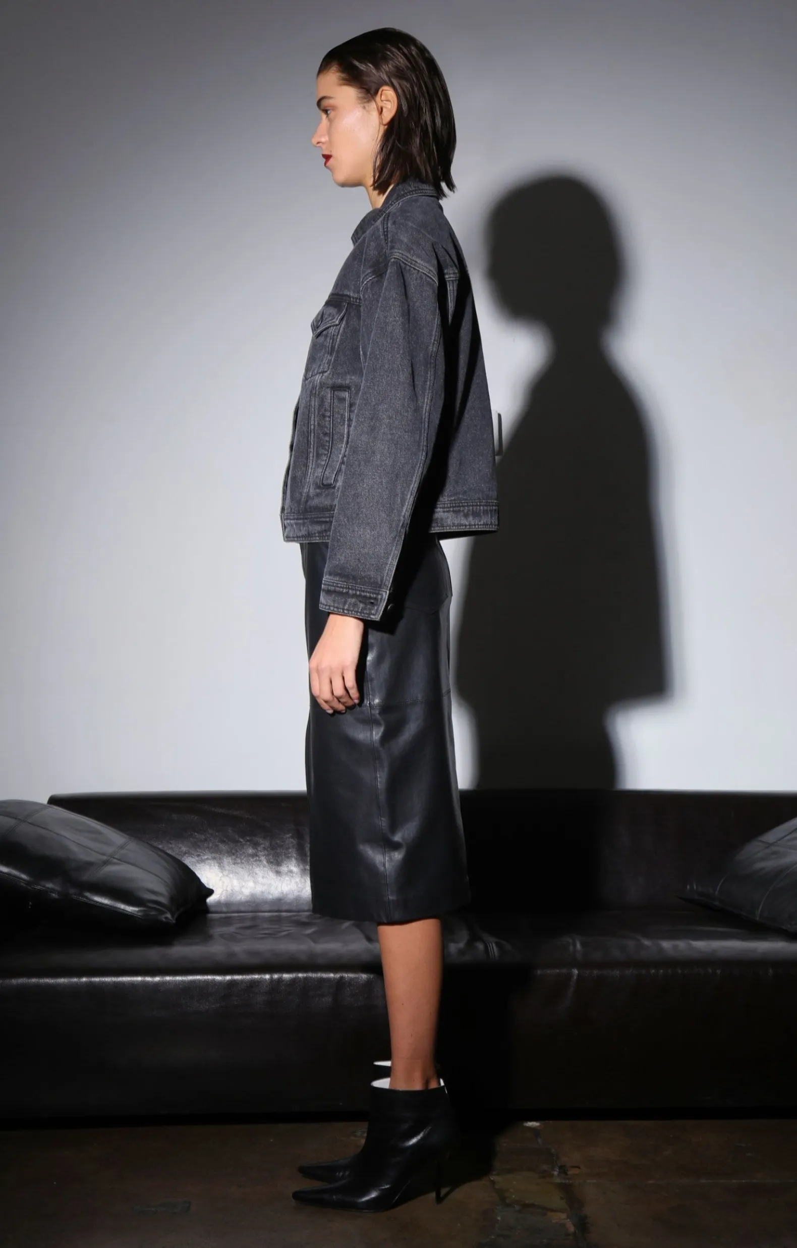 Jackets>Walter Baker Shawna Jacket, Black Wash