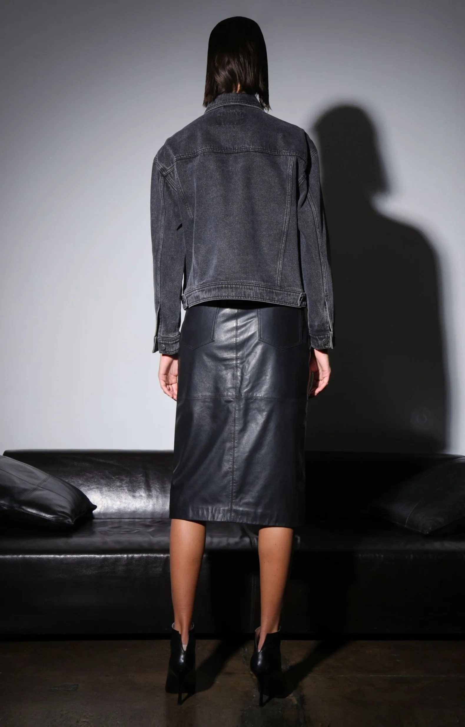 Jackets>Walter Baker Shawna Jacket, Black Wash