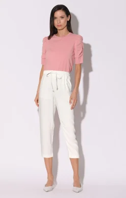 Bottoms>Walter Baker Sophia Jogger, Ivory