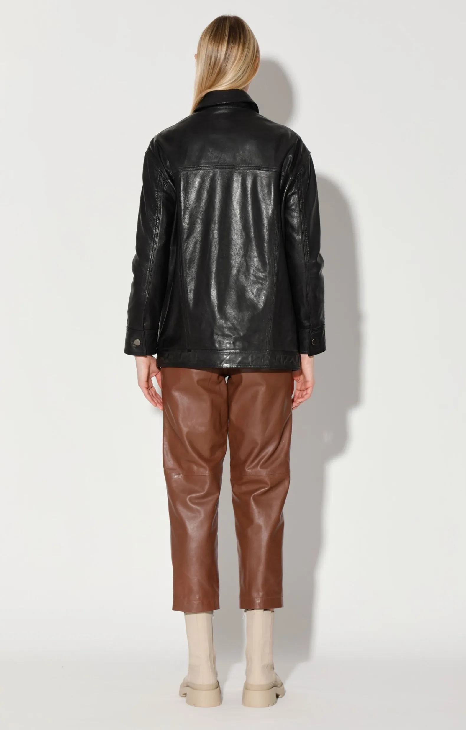 Jackets>Walter Baker Sutton Jacket, Black-Vt Wash Leather