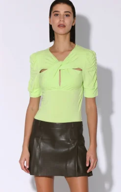 Tops>Walter Baker Sylvie Top, Limeade
