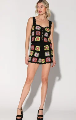 Tops>Walter Baker Tamara Top, Patchwork Crochet