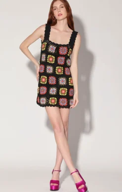 Dresses>Walter Baker Tiffanie Dress, Patchwork Crochet