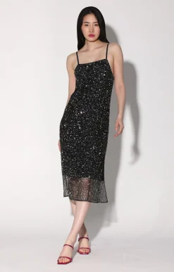 Dresses>Walter Baker Tori Dress, Swirl Sequin