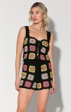 Bottoms>Walter Baker Trey Short, Patchwork Crochet