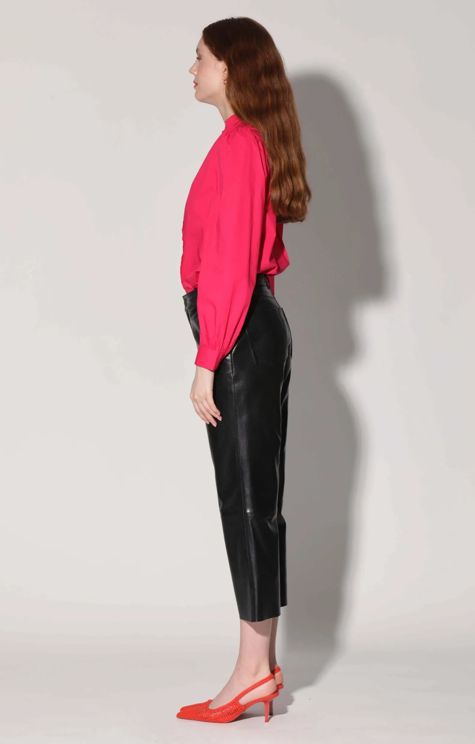 Bottoms>Walter Baker Venice Pant, Black-Leather